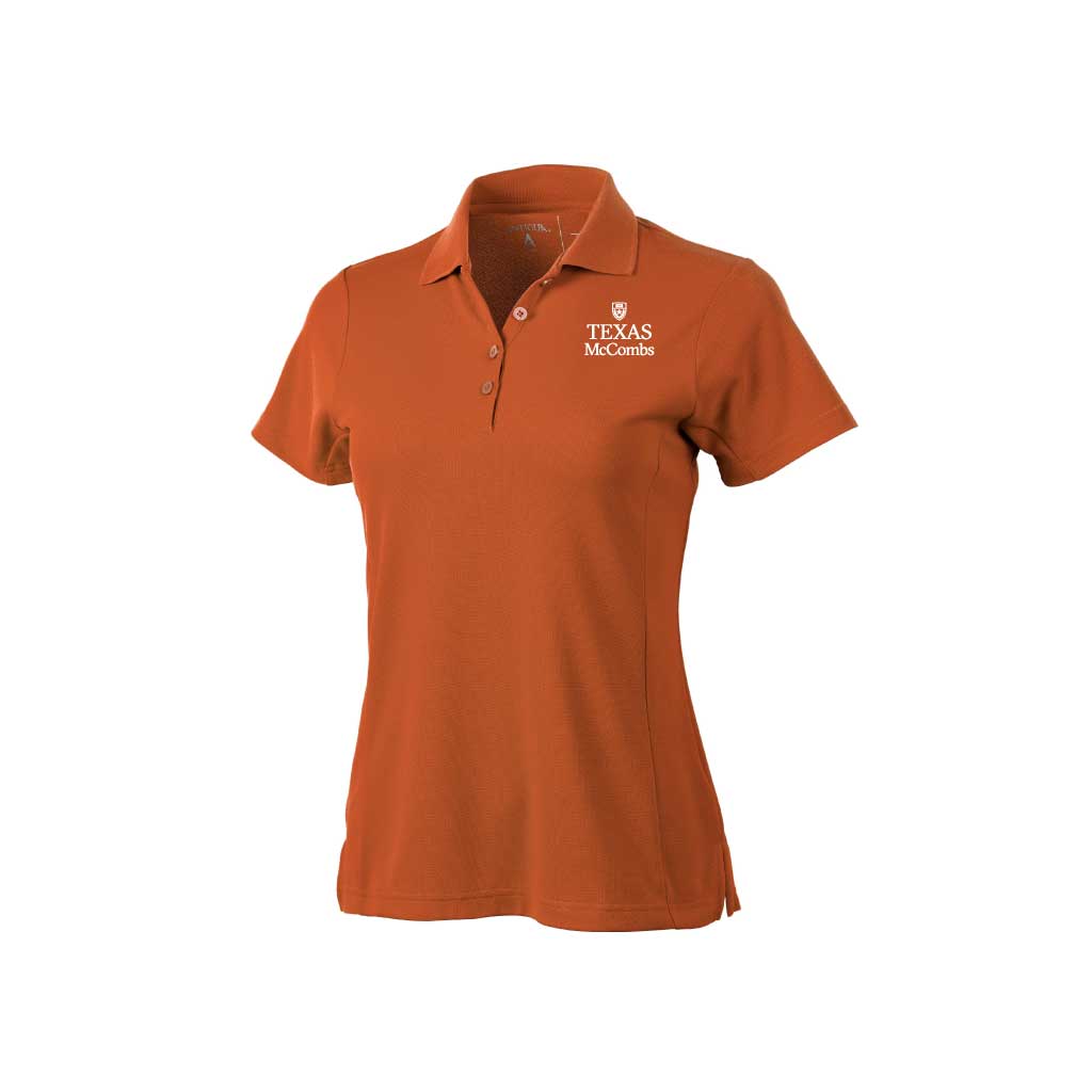 Women's Burnt Orange Polo (McCombs) – UT Document Solutions