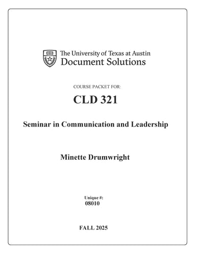 Drumwright CLD321 Communication and Leadership FALL2025_Digital Packet