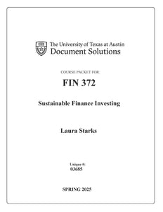 Starks FIN372 Sustainable Finance Investing SPR2025 Digital Packet