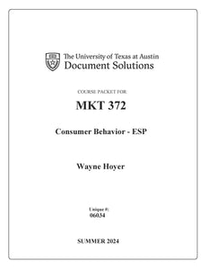 Hoyer MKT372 Consumer Behavior-ESP SUM2024 Digital File