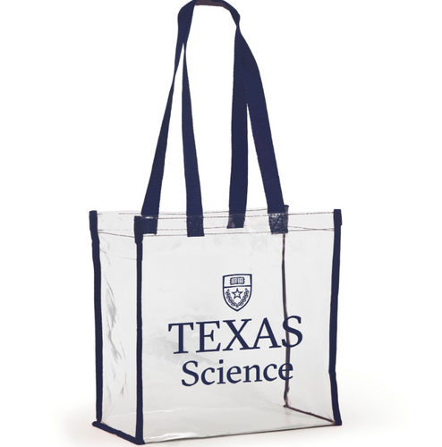 Navy Texas Science Clear Stadium Tote