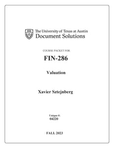 Sztejnberg FIN-286 Valuation FALL2023 _Digital Packet