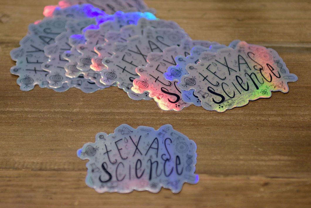 Texas Science Symbols Holographic Sticker