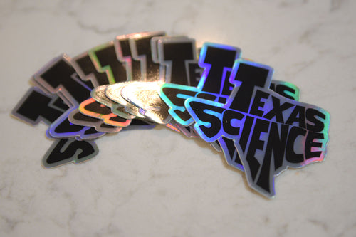 Texas Science Texas-shaped Holographic Sticker