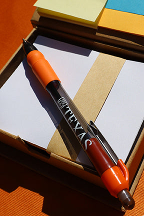 Click Translucent Pen with Orange Trim