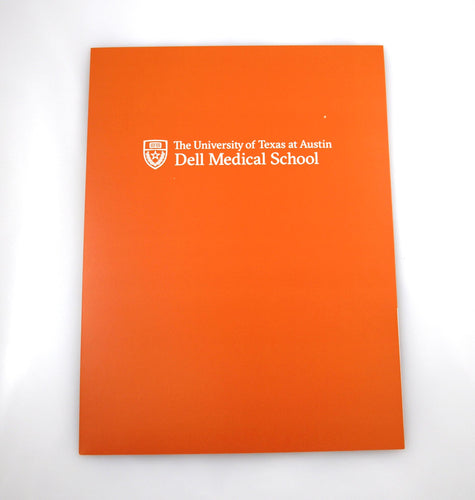 Dell Medical Orange Portfolio Folder-front