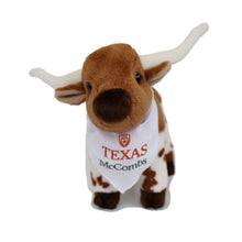 Load image into Gallery viewer, Small 6&quot; Longhorn Plush Animal with Texas McCombs Bandana