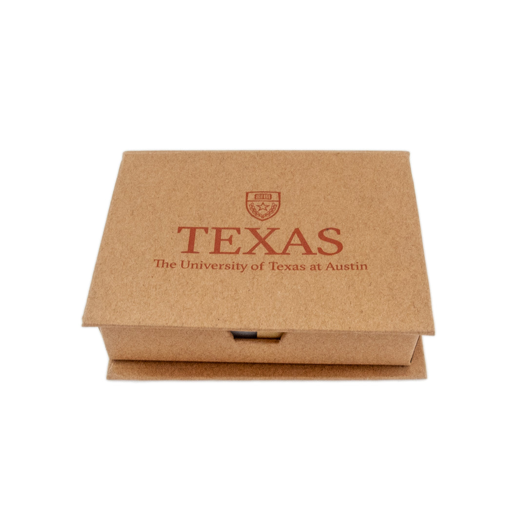 Top-Recycled Sticky Note Memo Case with UT Logo
