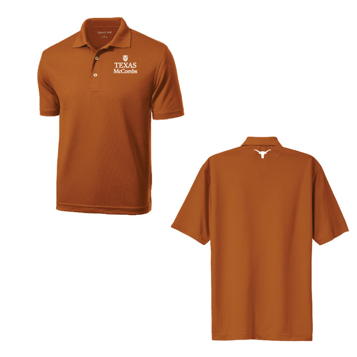 Men's Burnt Orange Polo (McCombs) – UT Document Solutions