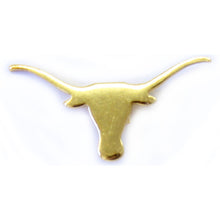 Load image into Gallery viewer, Gold Longhorn Lapel Pin