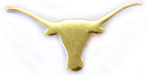 Gold Longhorn Lapel Pin