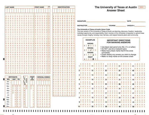Orange ScanTrons (Pack of 500)