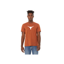 Load image into Gallery viewer, Heathered Burnt Orange T-shirt with Longhorn Silhouette