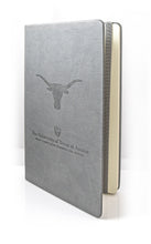 Load image into Gallery viewer, Hard Cover Gray Journals with Longhorn and UT logo